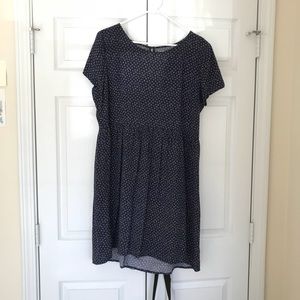 Navy Blue with white dots dress